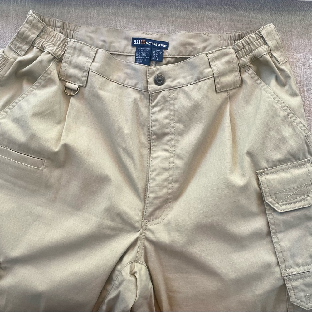 5.11 Tactical Series Men's Cargo Canvas Work Pants Khaki RN109614 Size 34/34